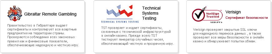 Сертификаты для надежных казино онлайн