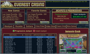 progressive jackpots at everest